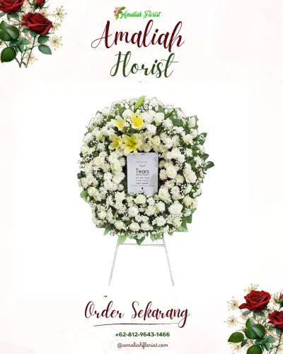 Krans Bunga Duka Cita di Petuk Katimpun